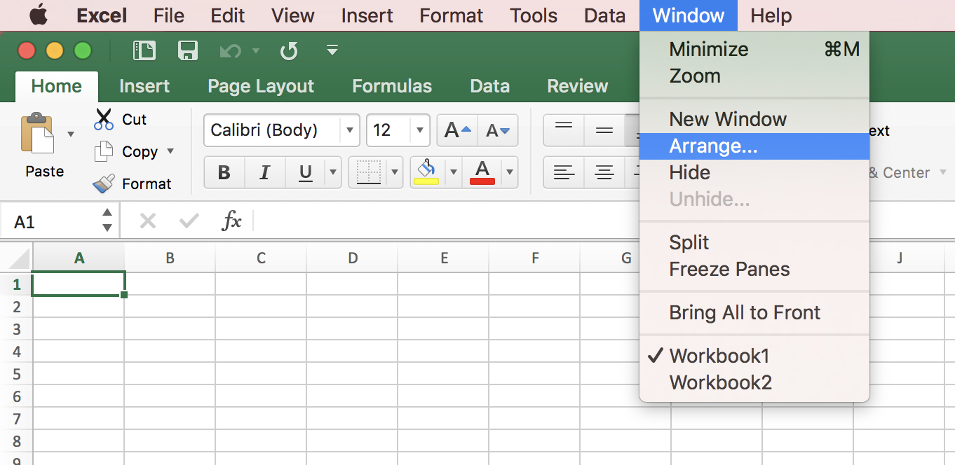 mac shortcut for editing excel online